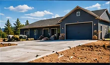 Prepared driveway and building pad